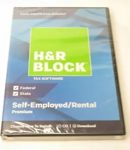 H&R BLOCK Self Employment Rental + State / Federal Software ~ 2018 ~ NEW - Picture 1 of 3