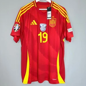 BNWT SPAIN NATIONAL TEAM HOME FOOTBALL JERSEY SHIRT 2024 2025 #19 LAMINE YAMAL - Picture 1 of 8