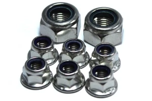 Kart Acero Inoxidable m14 Nyloc Brida Rueda Tuercas 1 Set Synergy Cadete Xenon - Imagen 1 de 5