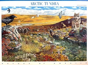 Arctic Tundra, 1 Sheet of 10 Mint 37¢ Stamps, 2002, 3802, OG/MNH/UM - Picture 1 of 2