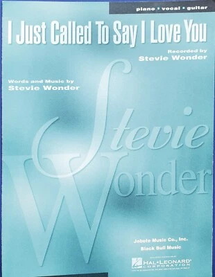 Stevie Wonder I Just Called To Say I Love You Piano Guitar Vocal Sheet Music g4 - Image 1 of 2