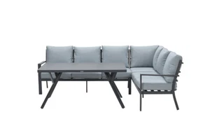 GI 58182EG Sergio Lounge Set rechts mint grey Gartenmöbel Sitzgruppe Aluminium - Bild 1 von 10