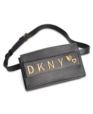 DKNY Smoke Black Leather Belt Bag L46817 - Image 1 of 3