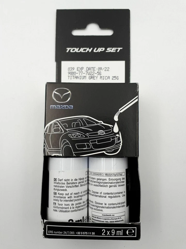 Original Mazda Titanium Grey Mica 25G Ausbesserungsbürsten-Kit OEM-Teil - Imagem 1 de 1