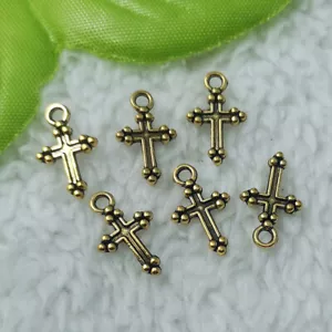 Kostenloser Versand 800 Stck. Antik Vergoldet Kreuz Charms 15X9mm - Bild 1 von 1