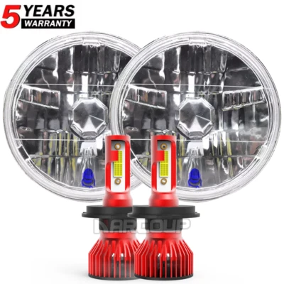 For Dodge W100 W200 W300 Pickup 7inch Round LED Headlights DRL Hi/Lo Beam - Изображение 1 из 4