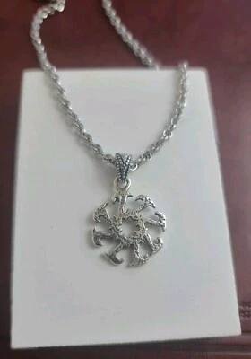 Collar de 27" con colgante Krull de plata maciza 925 de 27" Foto 1 de 4