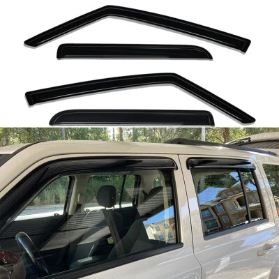For 2007-2017 Jeep Patriot Dark Smoke Window Visor Sun Rain Guards Vent Shade - Изображение 1 из 4