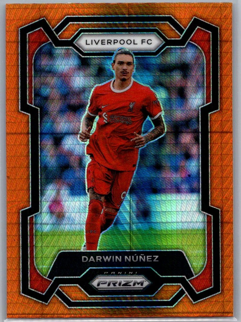 2023-24 Panini Prizm Premier League #75 Darwin Nunez Orange Mosaic
