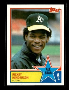 1983 Topps Rickey Henderson All-Star #391 NM/MT Oakland Athletics HOF