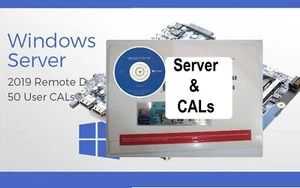 New Windows Server 2019 Standard DVD&COA Pack + Options Of 50 RDS & 50 CALs - Picture 1 of 28
