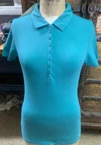 Camiseta Polo Piqué Mujer Juniors Arenque Marca Aqua Azul Verano Oferta - Imagen 1 de 2