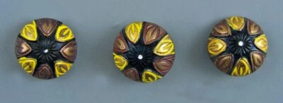 COLORFUL GLASS CLOTHING BUTTON - SET OF 3 - Image 1 of 3