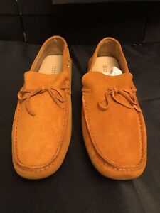Vintage Barneys New York Loafer Driver Shoes Orange Size 12 Made In Italy
