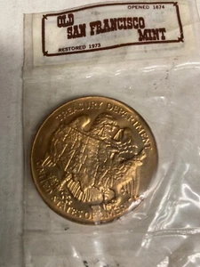 1874-1937 SAN FRANCISCO CA. MINT TREASURY DEPARTMENT MEDAL UNC. - Picture 1 of 2