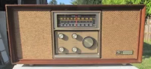 Vintage General Electric AM/FM Walnut Colored Case Solid State Stereo ~ WORKING! - Picture 1 of 14