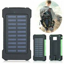 Solar Power Bank 2000000mAh 2 USB Charger LED Battery Backup for Cell Phone Pack