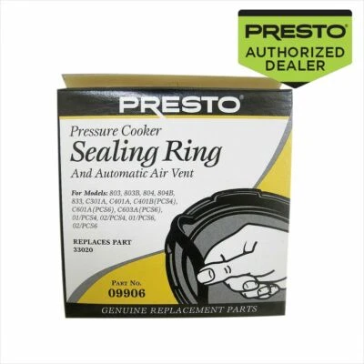 Presto 09906 9906 Pressure Cooker Sealing Ring Gasket & Auto Air Vent Genuine - Image 1 of 2