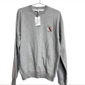 Neu JW Anderson Sweatshirt Logo Baumwolljersey grau - Bild 1 von 5