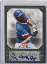 GARY MATTHEWS MLB Cubs 2006 Fleer Greats of the Game Auto Autograph #41 Card