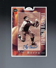 1995 Stouffer's Legends of Baseball Yogi Berra Certified Autographed Signed Auto