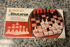 Classic Games Educator Chess Set Edition V 1972 for Beginners w/ Marked Pieces  - Picture 1 of 7