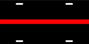 Thin Red Line Firefighter License Plate Red Lives Matter - Picture 1 of 7