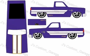 NFTG Silverado water slide Decals For Hot Wheels 1/64 scale custom - Picture 1 of 1