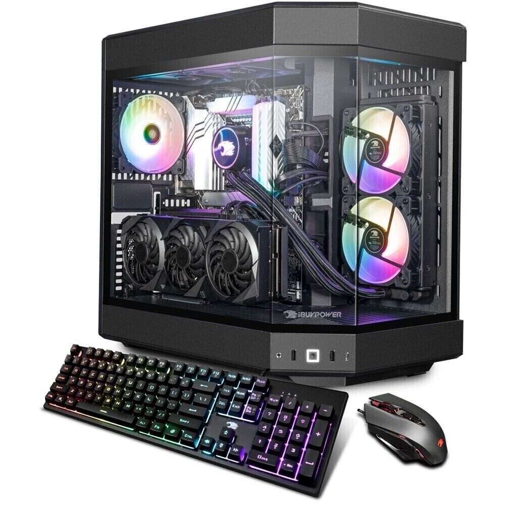 iBUYPOWER Y60 Gaming Desktop Computer Intel Core i9, RTX 4060 Ti, 32GB/2TB SSD. Available Now for $1799.99