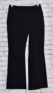 ESCADA Black Label Multi-Faux Zipper Pockets Flare Stretch Dress Pants Size 36/6 - Picture 1 of 10