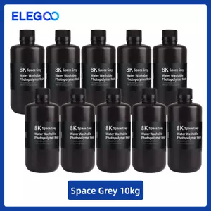 10KG ELEGOO Gray 405nm 8K Water Washable Resin für LCD UV Harz 3D-Drucker - Bild 1 von 9
