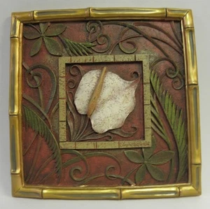 De colección 3D Flor Bambú Enmarcado Blanco Anturio Resina Decorador de Pared Arte 0011010 - Imagen 1 de 4