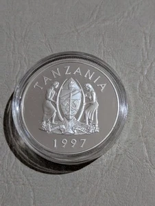 Tanzania 1997 Silver 500 Shilling commemorative Coin - Picture 1 of 4