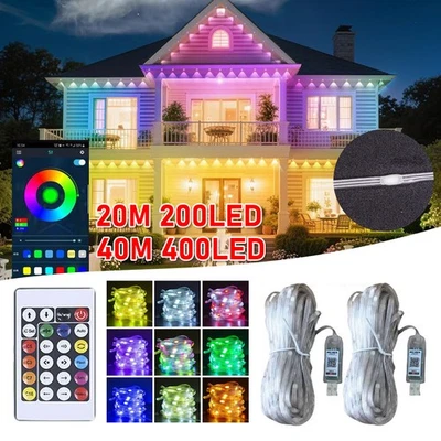 Kit de Control APP Luces Permanentes LED Arco Iris Inteligente 20M 40M USB Bluetooth Foto 1 de 4