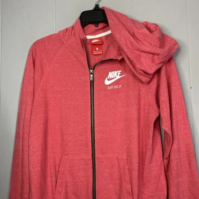 耐克 Sportswear LightWeight 珊瑚拉链连帽衫女式 XL 街头服饰 21x23 — 第 1/4 张图片