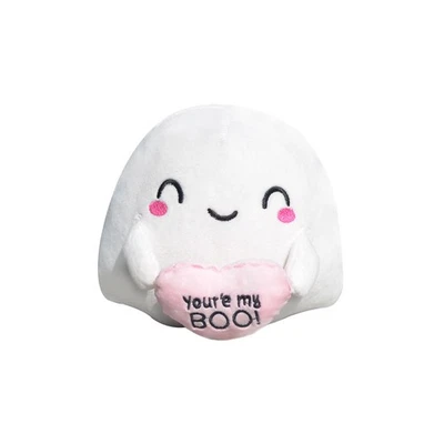 "You're My Boo" Ghost Plush - Hugging Heart Plushie, Cute Couple Gift — 第 1/4 张图片