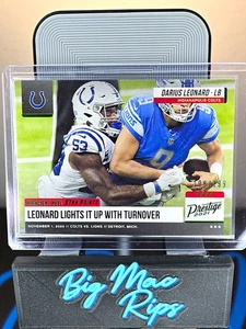Darius Leonard 2021 Panini Prestige Highlight Reel Xtra Points Green SP /199 - Picture 1 of 2