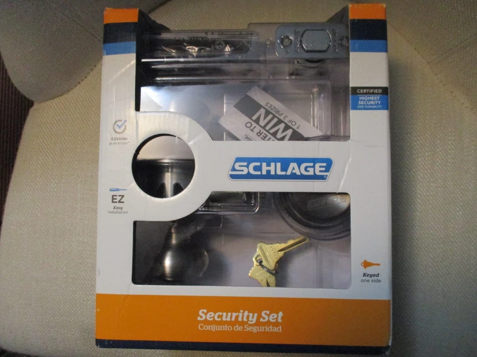 Schlage Fb50n V for Geo 619 B60 Single Cylinder Deadbolt Satin Nickel