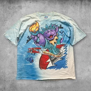 Vintage 1998 Grateful Dead T-Shirt XL Statue of Liberty AOP Rare - Picture 1 of 4