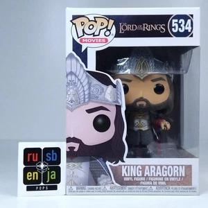 Funko Pop! Películas Señor de los Anillos Rey Aragorn #534 CAJA DESCOLORIDA FRONTAL - Imagen 1 de 8