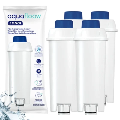 AQUAFLOOW 4x Wasserfilter kompatibel mit Delonghi DLS C002 / SER3017 ECAM ESAM ETAM Series