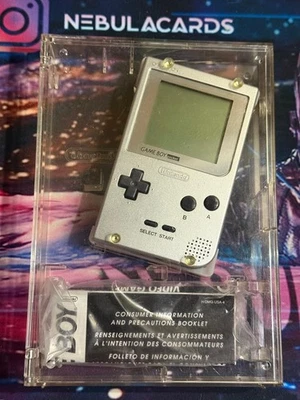 Consola Game Boy Pocket plateada OEM CIB caja transparente al por menor tarjeta de registro MGB-001 Foto 1 de 4