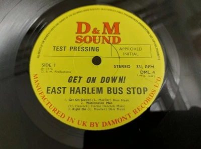 EAST HARLEM BUS STOP,  get down!, TEST PRESSING, FUNK, 1976, RARE, LP, OG, UK - Bild 1 von 2