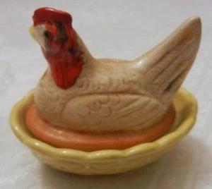 Vintage Hen on Nest Dish Salt Dish Dip - Picture 1 of 10