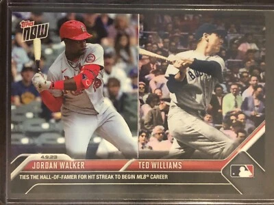 2023 Topps Now #87 Jordan Walker St. Louis Cardinals Ted Williams Boston Red Sox - Image 1 of 2