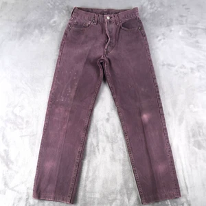 Vintage 80s Levis 501 Size 30x36 (26.5x28) Jeans Straight Denim Plum Mens USA - Picture 1 of 19