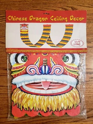 NEW BEISTLE DRAGON Chinese New Year 12 FEET LONG Ceiling Decor 12 in. wide - Image 1 of 4