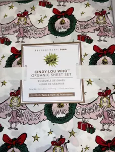 Pottery Barn Teen The Grinch Cindy-Lou Who Sheet Set TWIN XL Christmas - Picture 1 of 3