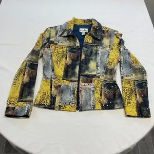 Joseph Ribkoff Jacket Women's Size 10 Artsy Abstract Yellow (R1) - Picture 1 of 7