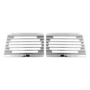Covingtons Moto Motorcycle Motorbike Speaker Grills Finned Chrome - Picture 1 of 1